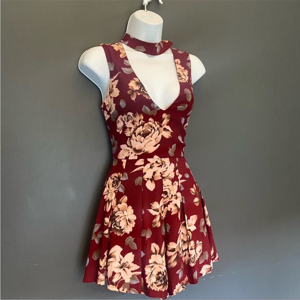 LF Floral Choker Romper